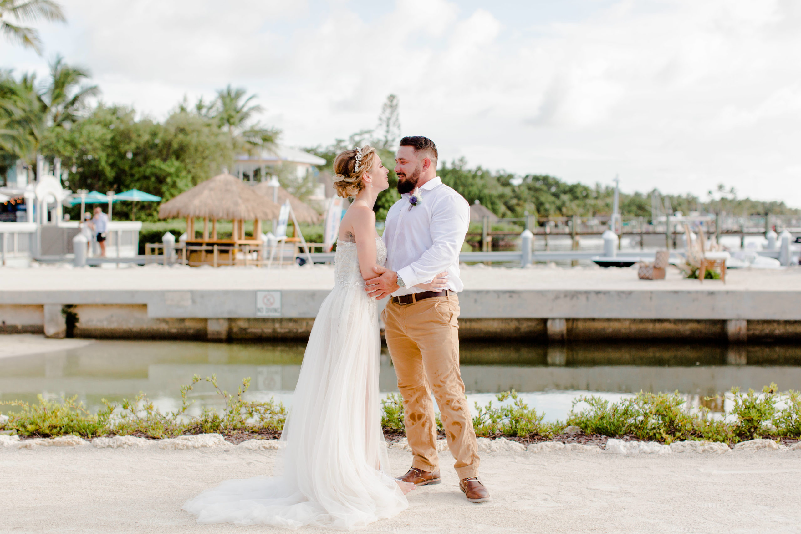 Bayside Inn Key Largo Micro Wedding, Bayside Inn Wedding, Key Largo Wedding, First look beach wedding