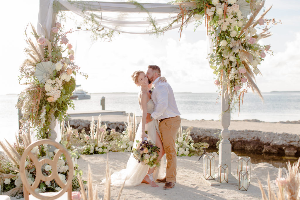 Bayside Inn Key Largo, Bayside Inn Wedding, Key Largo Wedding, Boho wedding arch