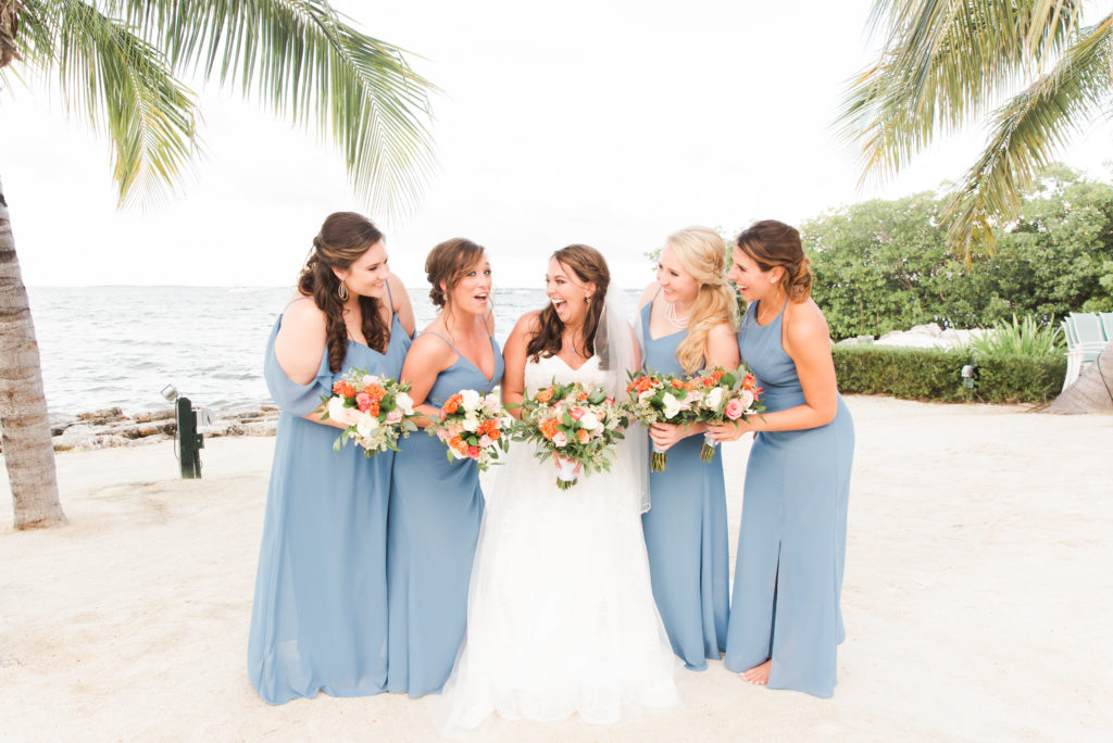 Key Largo Lighthouse Beach Wedding, Key Largo Wedding Photographer, Claudia Rios Photography, Bridesmaids Poses Beach Wedding