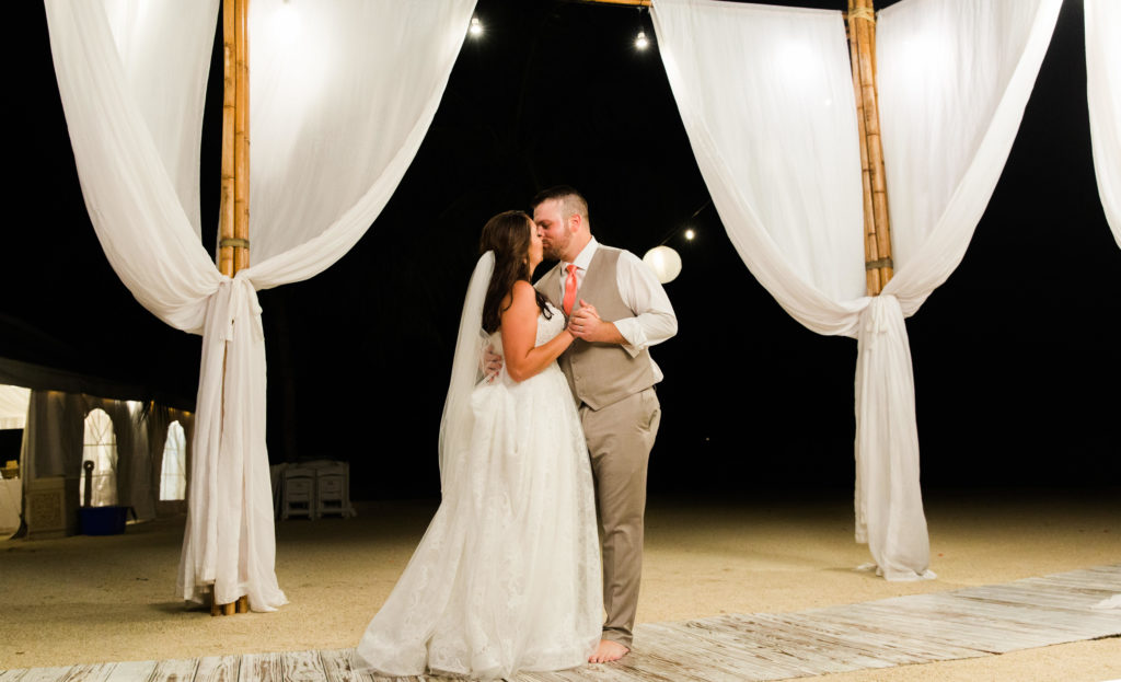 Key Largo Lighthouse Beach Wedding, Key Largo Wedding Photographer, Claudia Rios Photography, Beach Wedding Dancefloor in Sand